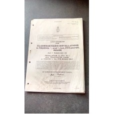 CLANSMAN USER HAND BOOK TELEPRINTER T100R RTA NO1 INSTALLATION IN LAND ROVER 3/4 TON FFR